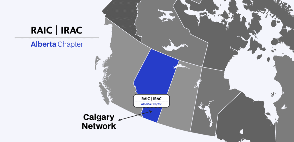 Map showing Alberta with the Calgary location chapter